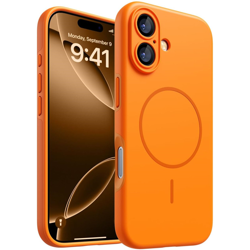 Phone Cases Orange - Custodia Magnetica Morbida in Silicone Arancione