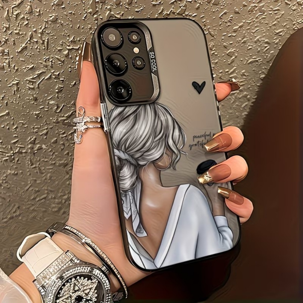 Phone Cases Girls - Cover Opaca con Stampa Ragazza Serena