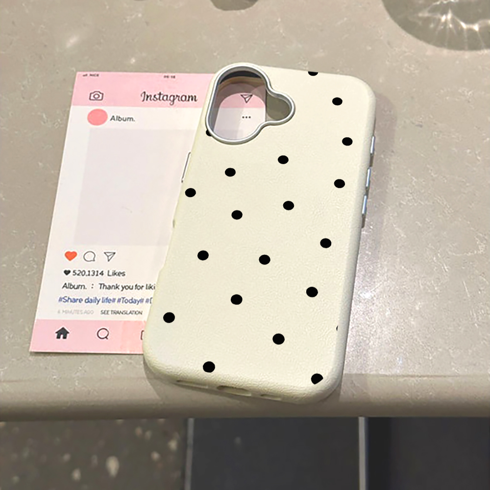 Phone Cases Xiaomi 14T - Cover Morbida Minimalista Nera a Pois