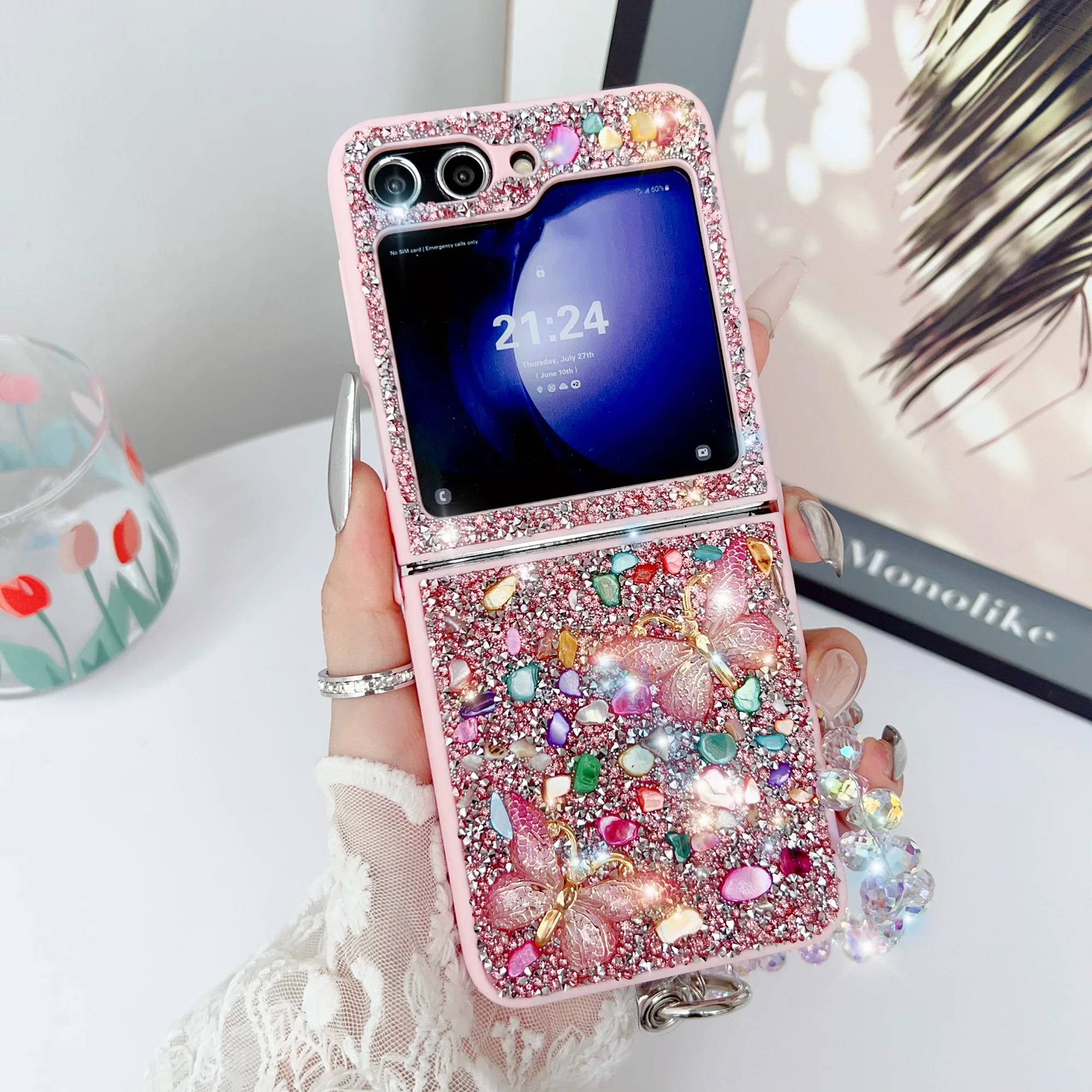 Phone Cases With Loop - Custodia per telefono glitter di lusso