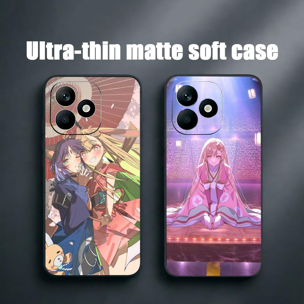 Phone Cases Girls - Cover per telefono morbida nera con