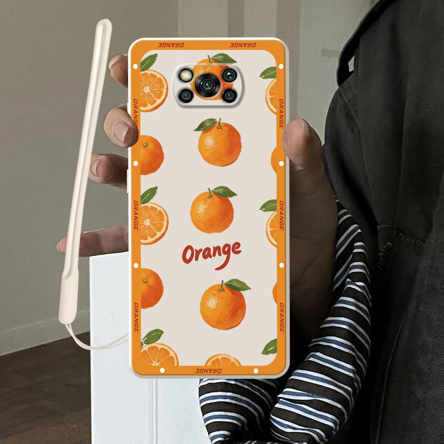 Phone Cases Orange - Cover Morbida per Telefono con Motivo