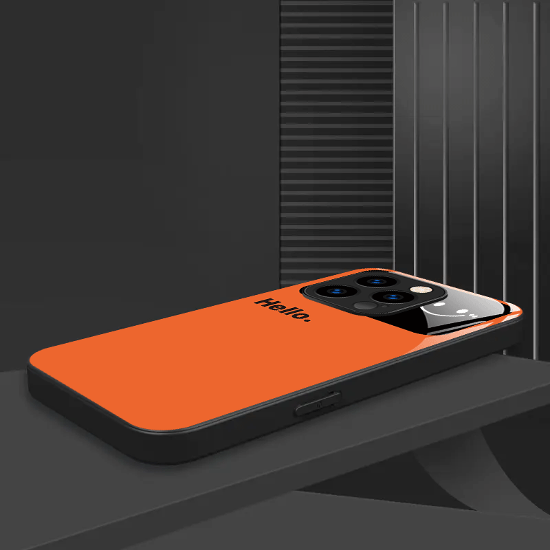 Custodia Nera in Vetro Tempera - Phone Cases Orange recensione e prezzo