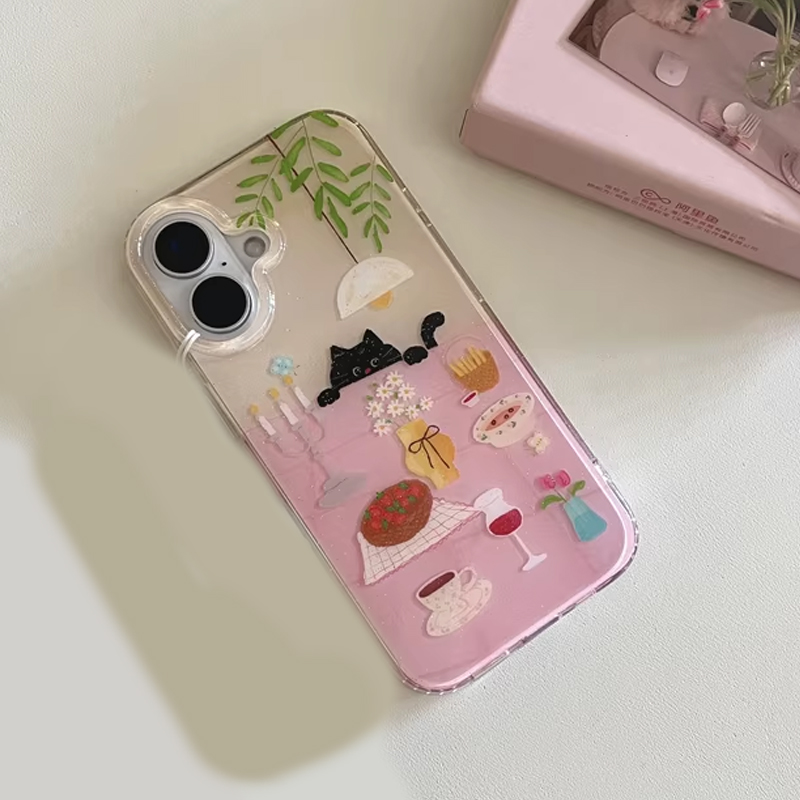 Cover Nera Creativa Y2K con Ga - Phone Cases Girls recensione e prezzo